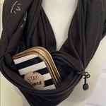 Beyond Yoga  Black Pocket Infinity Scarf Photo 3