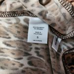 Pacific&Co NY& Brown Tan Leopard Print Asymmetric Neck Jersey Knit Blouse Size Small Photo 7