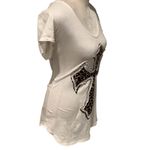 Buckle Velvet Stone Women’s Distressed Detailed Vintage Look Top Size M White Size M Photo 1