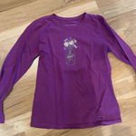 Life is Good  Purple Long Sleeve Tee with Daisy Design Photo 0