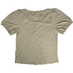 Madewell Eyelet-Sleeve Henley Top Ash Green L NWT Photo 1