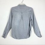 Universal Threads Universal Thread Grey Long Sleeve Oversized Button Up Shirt Photo 4
