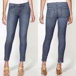 J Brand  Pinstripe Cass Railroad Vintage Stripe Zipper Ankle Crop Skinny Jeans Photo 1