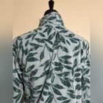 Eddie Bauer NWOT  Green and Blue Leaf Fleece Pullover 1/4 zip size medium Photo 5
