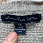 American Eagle AEO Taupe Beige Crewneck Crochet Sweater Small EUC Photo 6