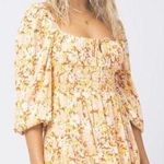 l*space NWT L* Yellow Floral Printed Cassidy Dress Photo 0