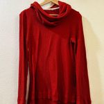 Anthropologie Meadow Rue Rust Waffle Knit Cowl Neck Tunic Sweater Size XS Photo 0