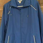 Christopher & Banks Women's  Large Jacket Blue‎ and White 3/4 Sleeves Photo 1