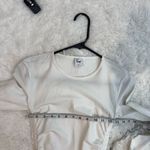 Aritzia TNA Chill Malibu Ruched Long Sleeve Mini Dress Size XS White Photo 7