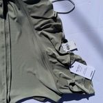 EXPRESS New  One-Shoulder Ruffle Top in Olive‎ Green-Women’s Size Large Photo 6