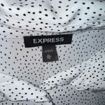 EXPRESS White Polka Dot Long Sleeve Dress Photo 1