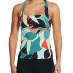 Nike  Floral Jungle Square Neck Swim Tankini Size L Photo 0