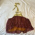 ZARA  Yellow and Purple Patterned Women's Top Photo 3