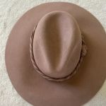 Free People  Tan Wool Felt Hat Braided Band One Size Photo 2
