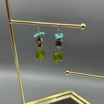 Handmade Artisan Garden Theme Turquoise Earrings Photo 2