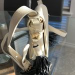 Badgley Mischka NEW Bailey Crossbody Bag, Bone/Ivory NWT w/Dust Bag Retail $295 Photo 5