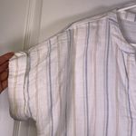 Madewell  White Park Popover Shirt in Textured Stripe Blouse Size Small EUC #2787 Photo 5