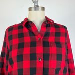 Madewell Flannel Tie Front Shirt in Buffalo Check Photo 3