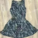 Converse  One Star Sleeveless Blue Casual Mini Skater Dress Rayon V Neck Size XS Photo 0