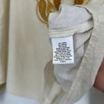 Rye Grass Boho Linen Blend Top Western Paisley Print Beige Mustard Yellow Size S Photo 9