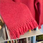 Tory Burch NWT  Jennifer Sweater Hibiscus Flower Cropped Fringe Turtleneck Medium Photo 6