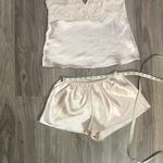 Luxurious Satin Lace Trim Pajama Set Photo 3