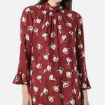 Rebecca Taylor Ikat Paintbrush Ruffle Dress Size 10 New with Tags Photo 0