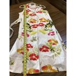 Natori  Takeda Sleeveless cotton white floral Halter Midi Dress L Photo 5