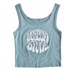 Volcom Ice Plunge Cotton Graphic Tank SMOKE BLUE Baby Tee Photo 1