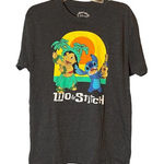 Disney  Lilo And‎ Stitch Gray Graphic T-Shirt Large Photo 0