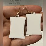 Funny‎ Snyder onion rings earrings Red Photo 1