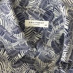 Equipment  Tegan Print Silk Shirt Midi Dress in Blue Size Small Photo 5