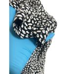 Talbots Women's XL Faux Leopard Print Wrap Blouse Black White Holiday Party Top Photo 4