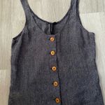 Knot Sisters  Alyssa Blue Button Down Tank Size XS Photo 1