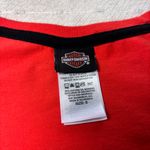 Harley Davidson Y2K BARNETT EL PASO TEXAS Flame Logo Shirt Top Orange Size S Photo 5