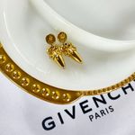 Givenchy Couture Gold & Crystal Dangle Earrings Photo 3