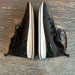 ALDO  casual sneakers black with gold metallic design size 7.5 Photo 3