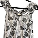 Anthropologie  Tulle Wide Strap Racerback Cinch Waist Floral Top, Sz S Photo 4