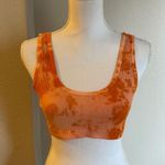 3/$30 🩵🩵Tie dye orange bralette crop top #76 Size L Photo 0