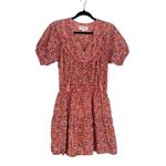 Maisie Women's Pink Multi Floral Tiered Smocked Ruffle Mini Dress Size Medium Photo 1