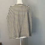 We The Free Cropped Oversized Tank Top Ivory/Black Stripe Size XS Photo 2