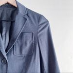 Theory • Pin Stripes 2-Button Style Fitted Blazer in Charcoal Grey, Size 4 Photo 3