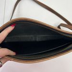 Vintage 70s Swagger Spectator Bag Leather Black Brown Trim Basic Shoulder Bag Photo 10