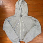 Forever 21  Cropped Zip-Up Hoodie Grey Photo 0