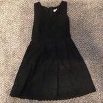 Loft  Black Eyelet Sleeveless Dress Size 6 Photo 4