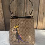 Coach Jean Michel Basquiat Town Bucket Bag In Signature Canvas C5787 Photo 0