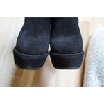 Prada Platform Black Suede Pull On Block Heel Booties Size EU 36 Photo 9