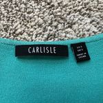 Carlisle  teal blue sleeveless knit silk blend top size S Photo 5