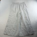 H by Halston H Halston M Medium Pants Linen Wide Leg Cropped Crop Gray Pull On Women's Resort Photo 9