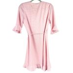 First Monday Pink Gingham Ruffle Wrap Dress Small Coquette Photo 8